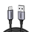 UGREEN Cablu din nailon împletit + aluminiu USB-A la Type-C 480Mbps, 1,5M, gri