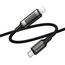 Helmet Cable Type-C to Lightning 30W 1.2m LED Display Series, negru, 2 image