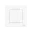Moes Zigbee Star Ring Smart Push Button Swicth 2 Gang CR2032, alb