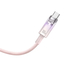 Baseus Cable Explorer Smart Temperature Type-C la Type-C 5A 100W 2m, roz bebeluș, 2 image