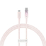 Baseus Cable Explorer Smart Temperature Type-C la Type-C 5A 100W 2m, roz bebeluș