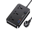 Jokade JB058 Priză universală cu 3 ieșiri și porturi USB 1C3A (mufă UE), negru
