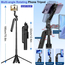 Trepied Auto Face Tracking AI 360 Design detașabil cu telecomandă Selfie C12, 1,8m, negru, 2 image