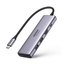 UGREEN HUB 6in1 Type-C 3.0 la 3*USB 3.0 + HDMI + SD/TF CM511, Gri spațial