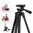 Trepied Fotografie Professional Aluminiu 125cm (Buton de blocare, Suport Smooth 360°), Negru F-13T, 2 image