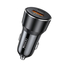 Yesido Încărcător auto Dual Port 1*USB-A+1*Type-C 50W Max 2.4A, negru