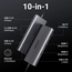 UGREEN HUB 10in1 USB-C la 2*HDMI (8K@30Hz)+USB-A3.0+USB-C3.0+2*USB-A2.0+SD/TF+GigabitRJ45+PD(100W) | CM639, Gri spațial, 2 image