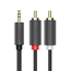 UGREEN Cablu audio de la 3,5 mm male la 2 RCA male 1,5 m | AV102, gri