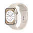 Apple Watch Series 8 GPS 45mm, bandă sport Starlight din aluminiu Starlight