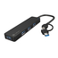 Natec Mayfly 4-Port negru + adaptor USB-A