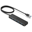UGREEN HUB 4in1 USB 3.0 la 4*USB 3.0 1M CM219, negru