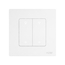 Moes Zigbee Star Ring Smart Dimmer Switch 2 Gang (Neutral Required), White