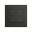 Moes Zigbee Star Ring Smart Dimmer Switch 2 Gang (Neutral Required), Grey