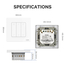 Moes Zigbee + RF Star Ring Curtain Switch 3A (Neutral Required), White, 3 image