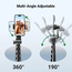 UGREEN Phone Tripod Selfie Stick with Bluetooth Remote Control, 100% Aluminum Metal, Foldable, Lightweight, 170cm, Black, 2 image