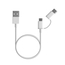 Xiaomi Mi Cable 2 in1 Type-A to MicroUSB/ Type-C 100cm, White, 2 image