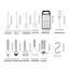 Kitchen Utensils 44 Pcs Set, White, 2 image