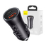 Baseus Car Charger Golden Contactor Max 1*USB-A+1*Type-C 60W, Grey, 2 image