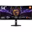 34" XIAOMI Mi Curved Gaming Monitor G34WQi 2026,Black,Curved-VA,3440x1440,180Hz,FreeSync,1msGTG,400c