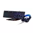 Set Tastatură + Mouse + Mouse Pad + Căști Gembird GGS-UMGL4-02, Cu fir, Negru