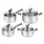 Set de vase Tefal G712S855, Oțel inoxidabil