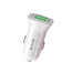 BAVIN Car Charger Dual USB 2.4A, Intelligent Output, White