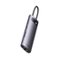 Baseus HUB 8in1 Type-C to 1* HDMI4K@60Hz+3*USB-A 3.0+PD*1+RJ45*1+SD/TF*1, Metal Gleam Series, Space Gray, 2 image
