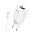 BAVIN Wall Charger Dual USB 2.4A + Cable Micro-USB, White