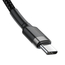 Baseus Cable Type-C to Type-C 60W 2m, Cafule Series, Black, 2 image