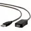 Cablu prelungitor Cablexpert UAE-01-10M, USB Type-A (F)/USB Type-A (F), 10m, Negru