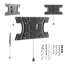 Suport fixat pe perete Gembird WM-65F-03, Negru, 3 image