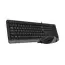 Set Tastatură + Mouse A4Tech F1010, Cu fir, Negru/Gri, 2 image