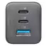 Încărcător Cellularline Wall Charger GAN, 3 Ports, 65W, Negru, 4 image
