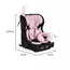 Scaun auto Moni Security 76-150cm Baby pink 3801005153299, 4 image