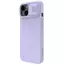 Husă Nillkin iPhone 15 Plus, CamShield Silky Silicone, Misty Purple, 3 image