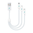 ttec Cable USB 3in1 to Micro-USB+Type-C+Lightning Trio 2.1A,1.2m, Black