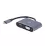 Adaptor Video Cablexpert A-USB3C-HDMIVGA-01, USB Type-C - VGA, HDMI, Gri