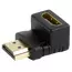 Adaptor Video Cablexpert A-HDMI90-FML, HDMI (M) - HDMI (F), Negru