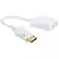 Adaptor Video Cablexpert A-DPM-DVIF-002-W, DisplayPort (M) - DVI-I (F), 0,1m, Alb