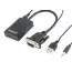 Convertor Video/Audio Cablexpert A-VGA-HDMI-01, VGA D-Sub + 3.5 mm Jack - HDMI (F), 0,15m, Negru, 4 image