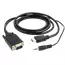 Cablu Video Cablexpert A-HDMI-VGA-03-10, HDMI (M) - VGA D-Sub + 3.5 mm Jack, 3m, Negru, 2 image