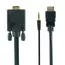 Cablu Video Cablexpert A-HDMI-VGA-03-10, HDMI (M) - VGA D-Sub + 3.5 mm Jack, 3m, Negru