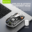 BAVIN Wireless Transparent Mouse, Dual Mode (Bluetooth + 2.4G), 400mAh Battery, Silent Design, Black, 2 image