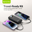 BAVIN Power Bank 20000mAh, 22.5W Fast Charging, Built-in Dual Cables, LED Display, Black, 2 image