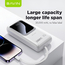 BAVIN Power Bank 20000mAh, 22.5W Fast Charging, Built-in Type-C & Lightning Cables, White, 2 image