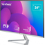 23.8” Monitor VIEWSONIC VX2476-SMH / 4ms / Silver/Black, 4 image