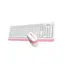 Tastatură + Mouse A4Tech F1010, USB, White/Pink, 7 image