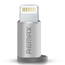 Adaptor USB Remax RA-USB2, Micro-USB/Lightning, Argintiu, 2 image