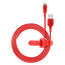 Cablu încărcare și sincronizare Cellularline Satellite MFI, USB Type-A/Lightning, 1m, Roșu