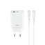 Încărcător XO CE30 + USB-C, 30W, Alb